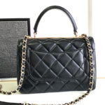 Chanel Flap Bag With Top Handle A92236 Black